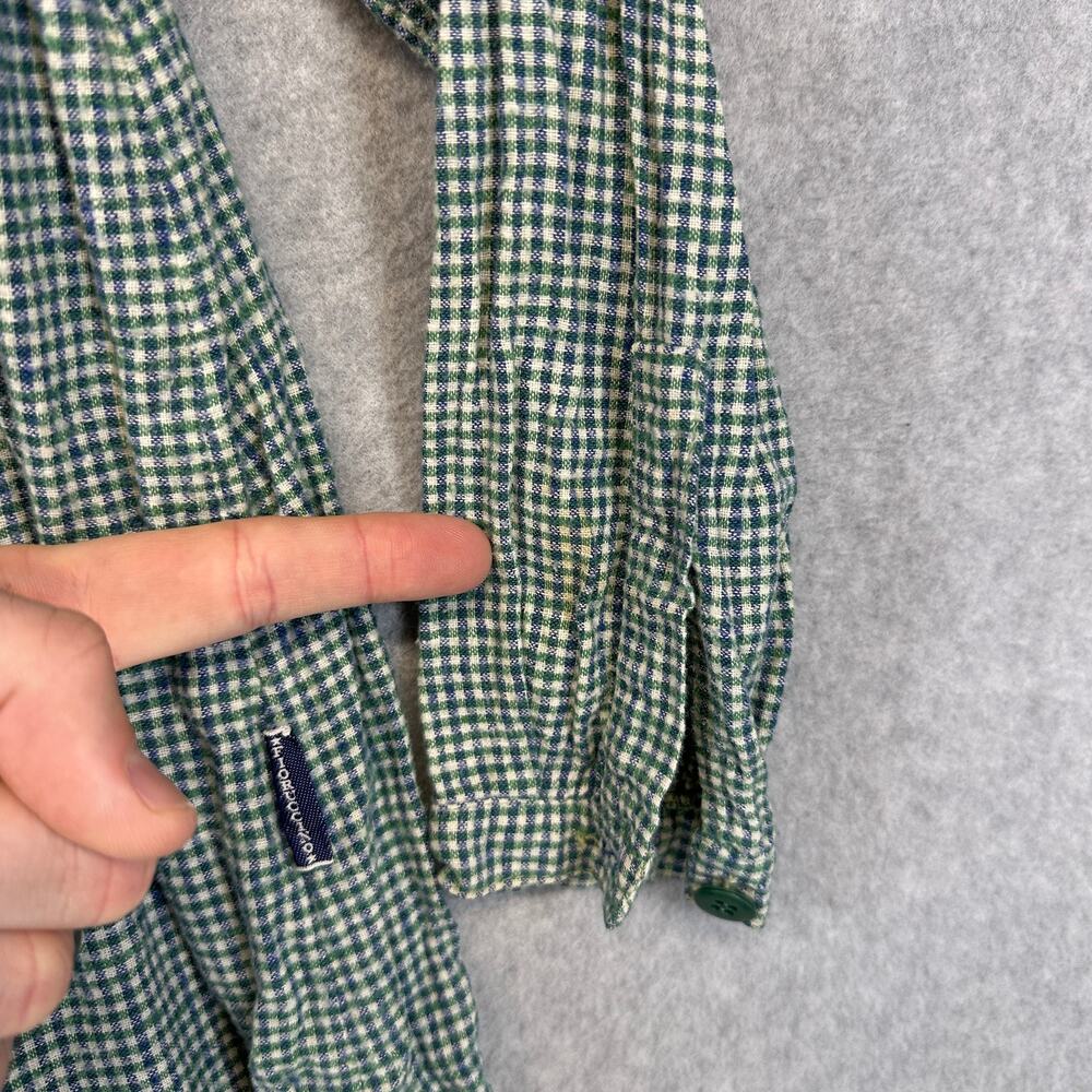 Vintage Fiorucci Dress Childrens Girl Size 6 Green Checkered Button Front A-Line - Picture 5 of 15